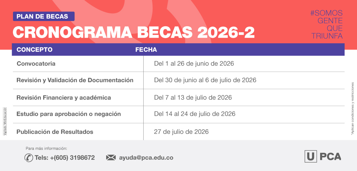 Cronograma de Becas 2026-2
